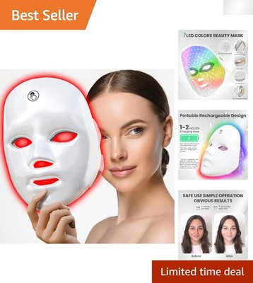 JAY SAREES Red-Light-Therapy-for-Face, 7-1 Colors Led Face Mask Light Therapy