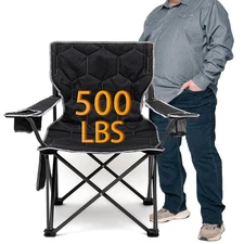 SUNNYFEEL XL Oversized Camping Chair, Folding Camp Chairs for Adults Heavy Du...