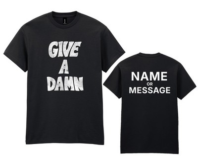 Give A Damn T-Shirt As Worn By Alex Turner - Personalisierte Nachricht Arctic Monkeys