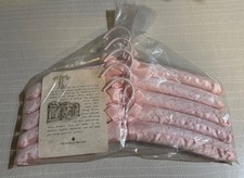 Set of 5 Vintage Victoria's Secret Padded Satin  Lace Lingerie Hangers Pink