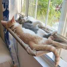 Window Mounted Cat Hammock - Breathable Pet Bed for Cats up to 20kg Load