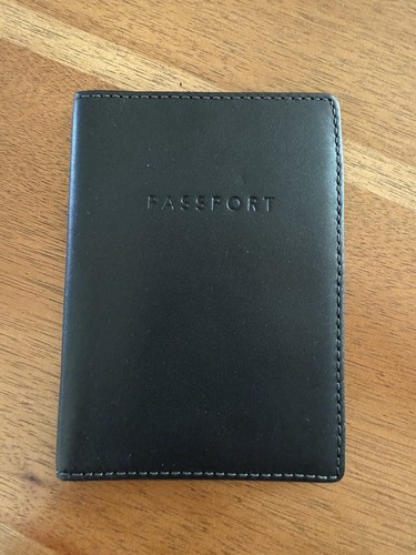 Coach Soft Black Leather Passport Case /Holder