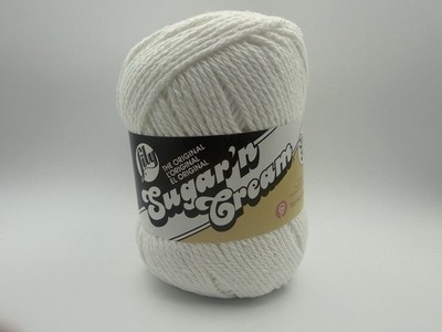 Lily Sugar 'N Cream The Original Solid Yarn Large 4oz Skein 100% Cotton White
