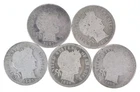 Better Lot 5 1897 1908-D 1905-S 1898 1898 Barber Dime 0.50 Face *256
