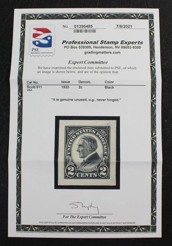 CKStamps: US Stamps Collection Scott#611 Mint NH OG PSE Cert