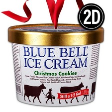 Blue Bell Ice Cream Acrylic Christmas Ornament Christmas Cookies Dessert 136