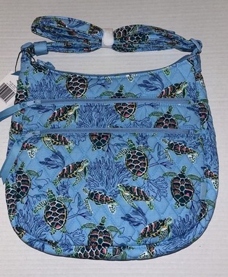 NWT Vera Bradley Trio Zip Hipster Crossbody Bag Sea Turtles And Coral