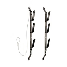 Steel Three Gun Locking Truck Window Rack, Black