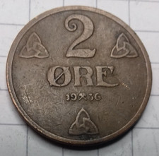 Norwegen  2 &Ouml;re, 1936 ## K1-C9
