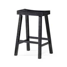 Maven Lane Vincent Wooden Rustic Aesthetic Counter Stool, Set of 4(Open Box)