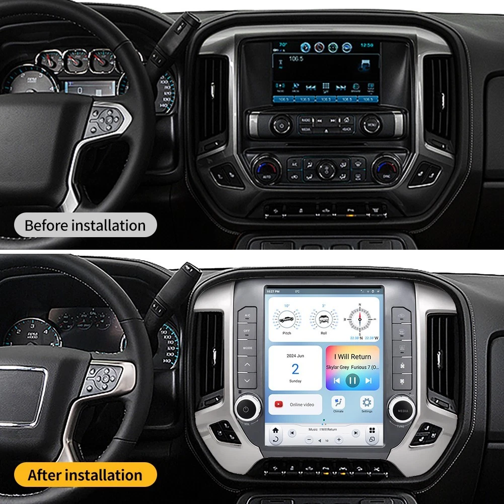 LINKSWELL GEN6 Android Car Stereo Radio For Chevy Silverado GMC Sierra 2014-2018 - Picture 11 of 12