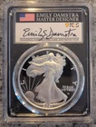 2021-W American Silver Eagle Type 2 PCGS PR70 DCAM FDOI Damstra Signed