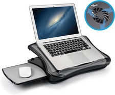 Laptop Lap Pad Laptop Stand with Attached Mouse Pad Cushion and USB Cooling Fan