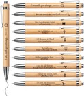 Mr. Pen- Bible Verse Retractable Bamboo Pen, 10 Pack, Black Ink, Christian Pens