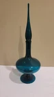 Vintage Blenko 6212 Decanter Turquoise Blue Mid Century Modern Art Glass