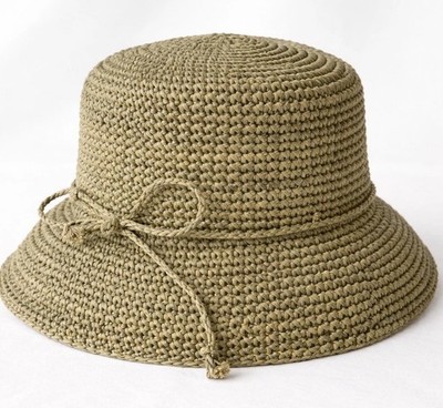 Corriboree Australia Olive Green Raffia Straw Hat Women Packable