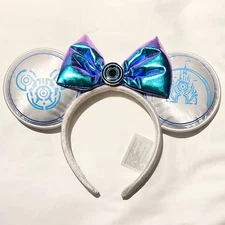 Shanghai Disney- Parks TRON Lightcycle Power Run Castle Headband Minnie Ears US