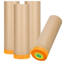 Pre-Taped Masking Paper for Painting, 20 Inch x 50 Feet Tape and Drape Painte...