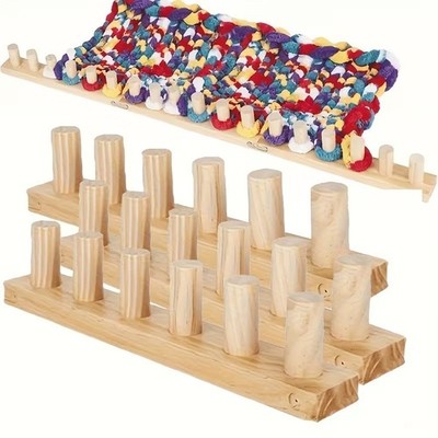 3pcs Knitting Loom Set Strickrahmen Holz Webwerkzeug Handstrick Bastelset DIY
