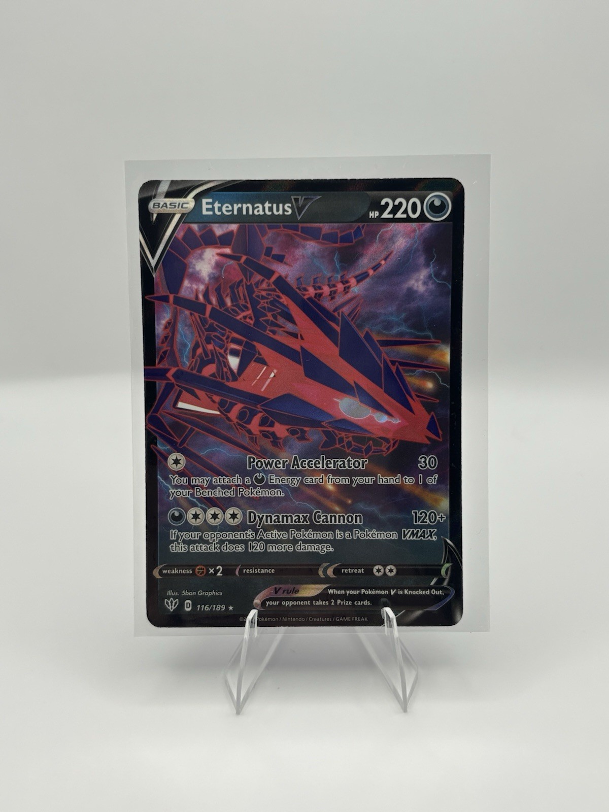 Pokemon TCG Externus V 116/189 Darkness Ablaze Holo Full Art Ultra Rare