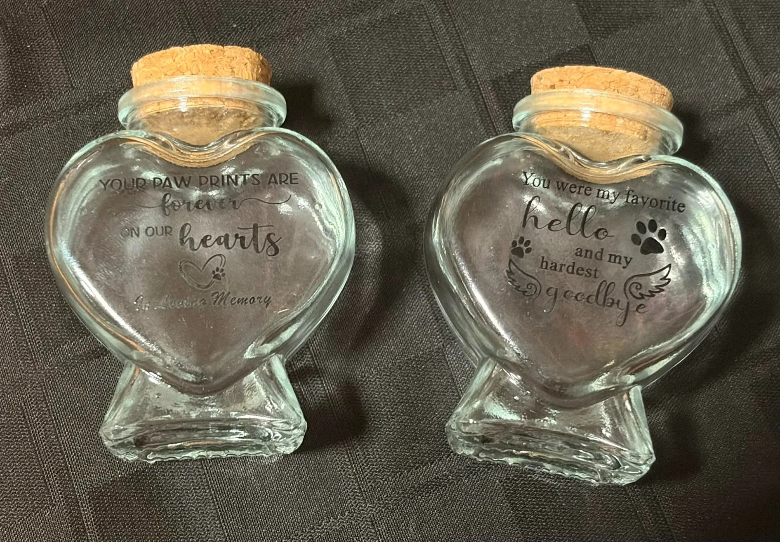 Memorial Glass Jars (set of 2) (New in box)