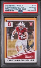2017 Panini Classics Christian McCaffrey RC #217 Timeless GOLD /99 PSA 10