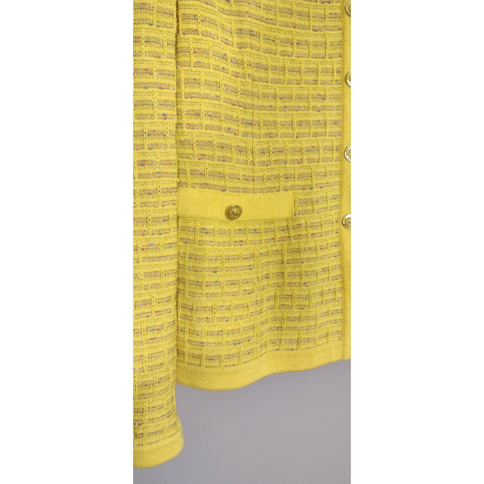 St John Collection Multicolor Yellow Button Front… - image 6