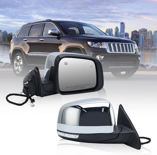Mirror For 2011-2022 Jeep Grand Cherokee Passenger Side Chrome Heated 68236930AF