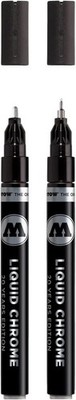 Liquid Chrome Marker 2er Set (Strichbreiten 1,0 und 2,0 mm, Metallic Stift mit S