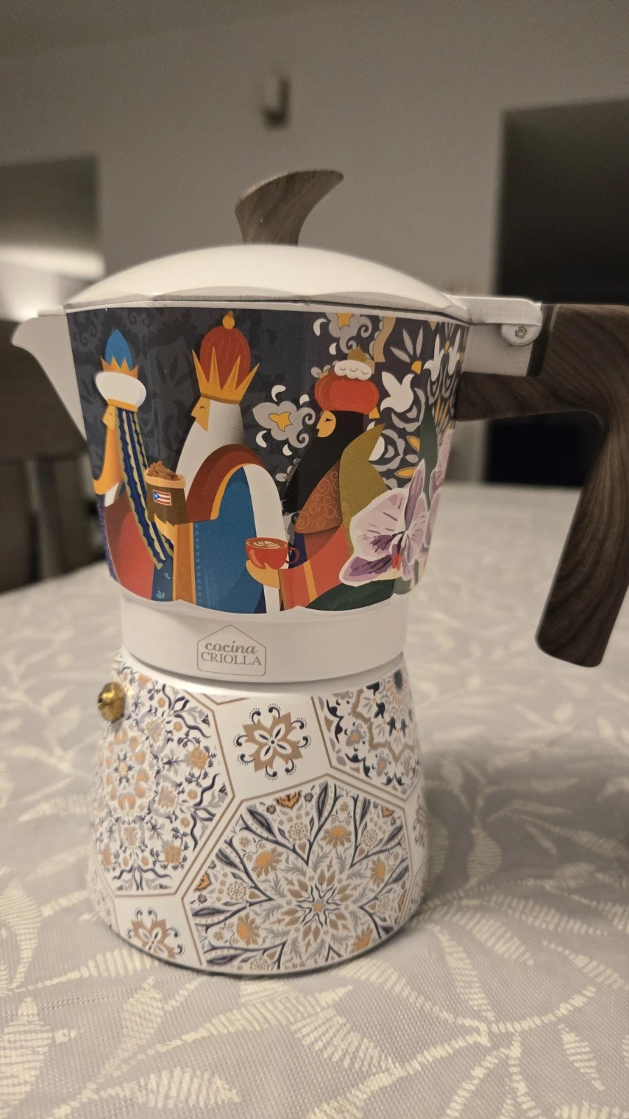 Tres REYES MAGOS White Greca Espresso Machine Limited Edition NIB New