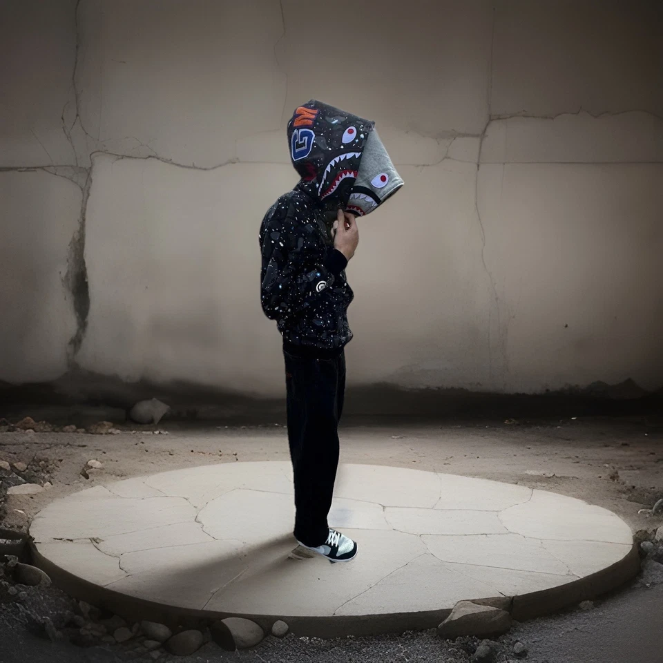 bape hoodie double hood, full zip, galaxy black, size small, 100% AUTHENTIC - Image 2 of 4