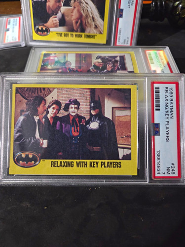Topps 1989 Batman 2nd Series #248 Relaxing with Key Players Joker PSA 7