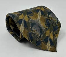 Burberrys Of London Men  s Hand Sewn Silk Tie Abstract Floral Made in USA