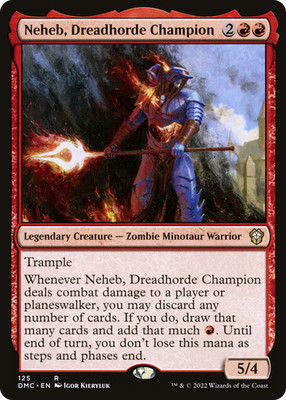 Neheb, Dreadhorde Champion #125 (LP) Dominaria United DMC Magic MTG