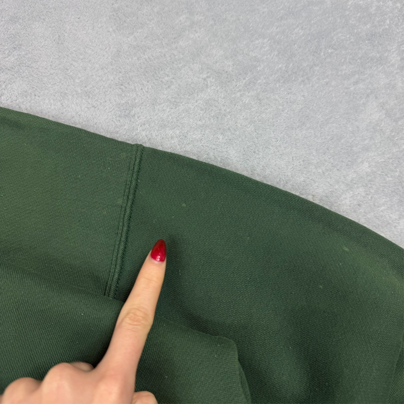 Vintage Naf Naf 1990's Green Crest Logo Heavyweight Oversized Medium Sweatshirt image 6