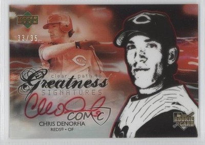 2006 Upper Deck Future Stars Red Ink 33/35 Chris Denorfia #85 Auto 2u3