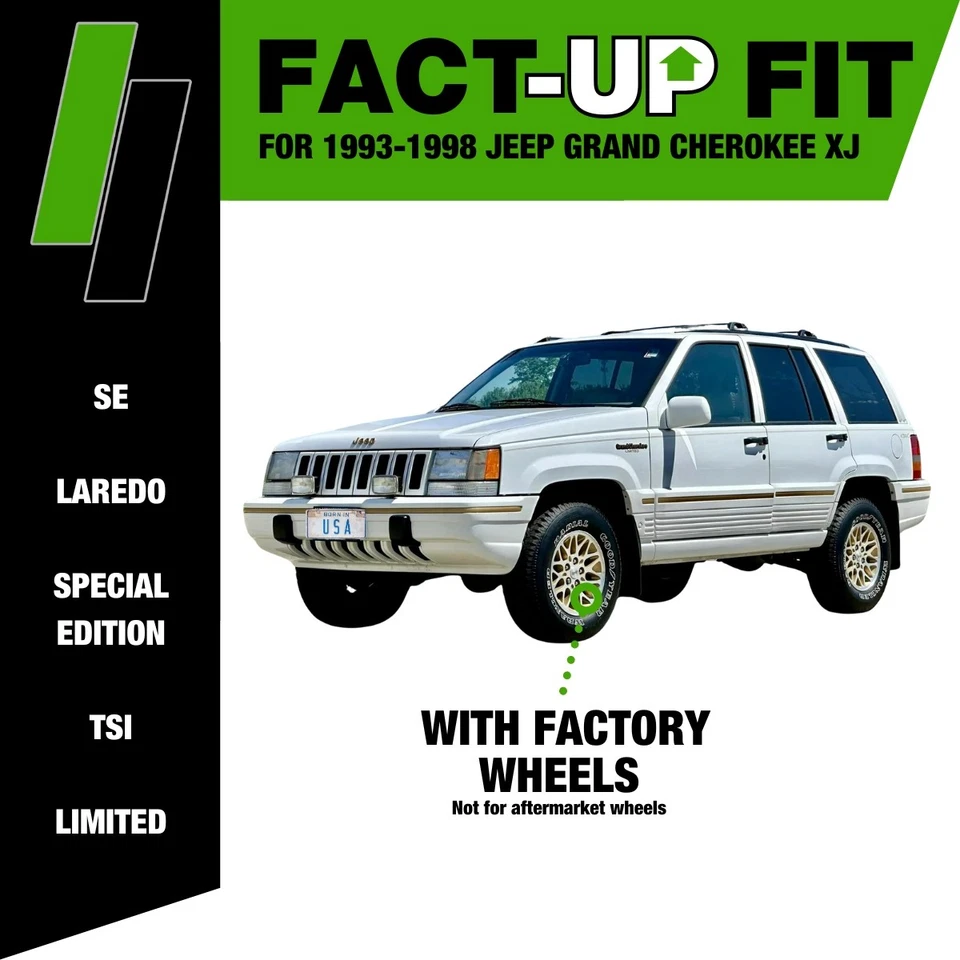 Tuercas cromadas para Jeep Grand Cherokee 1993-1998 con ruedas de fábrica Foto 2 de 4