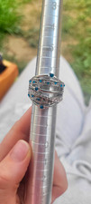 Paparazzi Modern Moonwalk Silver Tone Blue Rh...