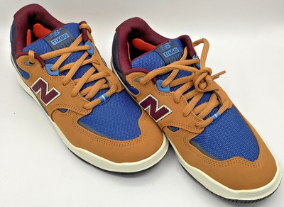 New Balance Men's Size 8.5, Tiago Lemos Camel/Burgundy, NM1010RU