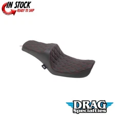 Drag Specialties Predator III Red Diamond Seat for Harley FXD/FXDWG 96-03 