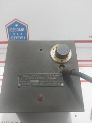 Vintage U.S. Army Signal Corps VO-6-B (RF) Oscillator Estate Pth