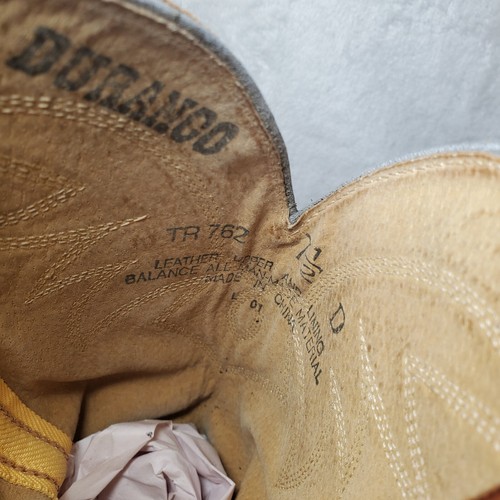 DURANGO MENS TR762 WESTERN WORK BOOTS Size 7.5 D - Picture 9 of 10
