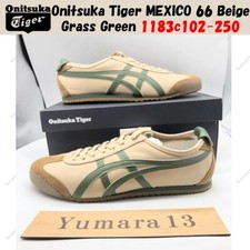 Onitsuka Tiger MEXICO 66 Beige Grass Green Unisex Size 1183c102-250