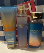 Bath & Body Works “SUMMERTIME SURF” 3 Piece Set ~ Mist - Shower Gel - Body Cream