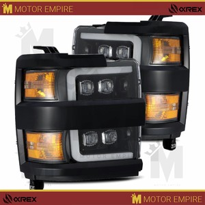 AlphaRex Black Nova Projector Headlights For 2015-2019 Chevy Silverado