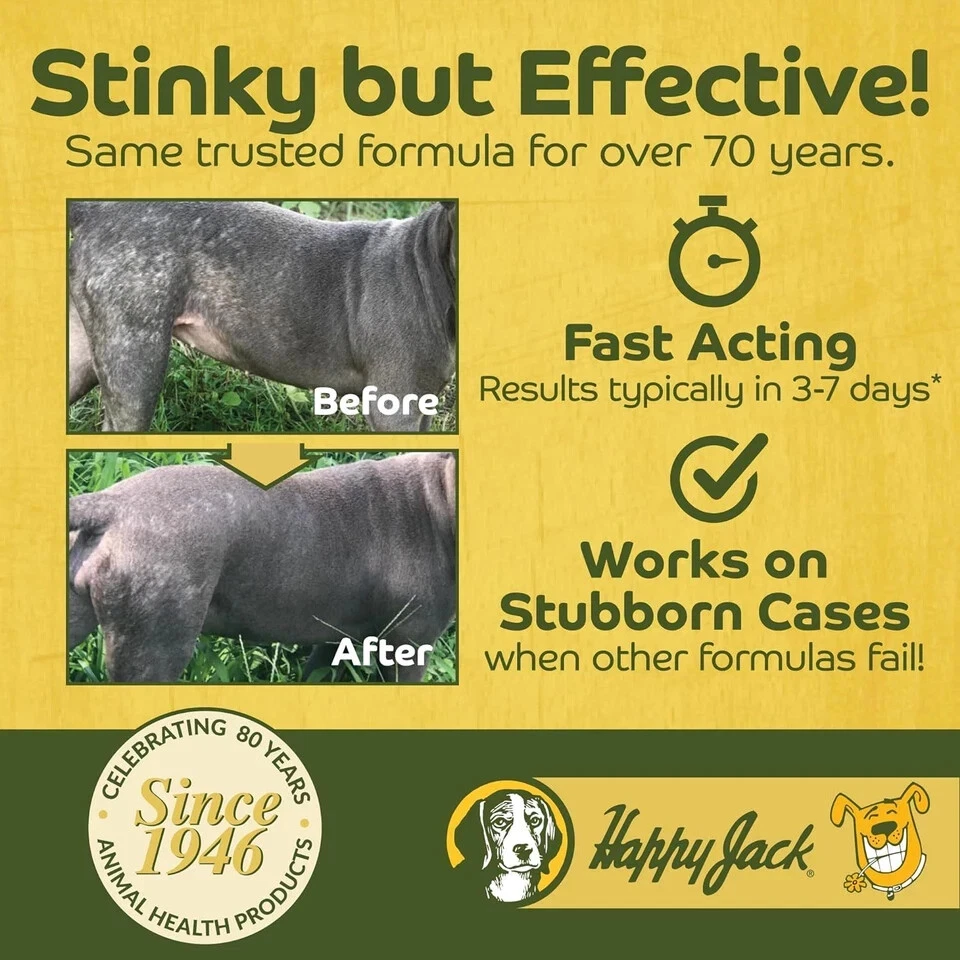 Happy Jack Mange Treatment for Dogs and Horses Fast Acting Skin Relief 8 oz - Image 3 of 4