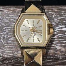 Orologio Donna Diesel Acciaio Inox Tono Oro Quadrante Oro DZ5391 6” Batteria Nuova
