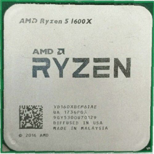 Procesador de CPU AMD Ryzen 5 1600X R5-1600X 3,6 GHz 6 núcleos 12 thr 95W zócalo AM4 - Imagen 1 de 1