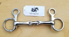 Horse Hanging Cheek Snaffle Bit Baucher Lozenge Fat with Oval Link Polish Steel