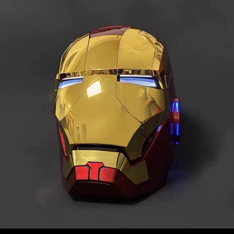 1/1 Iron Man MK5 Jarvis Sound Control Wearing Helmet Electroplated Gold In Spot - Image 3 of 4